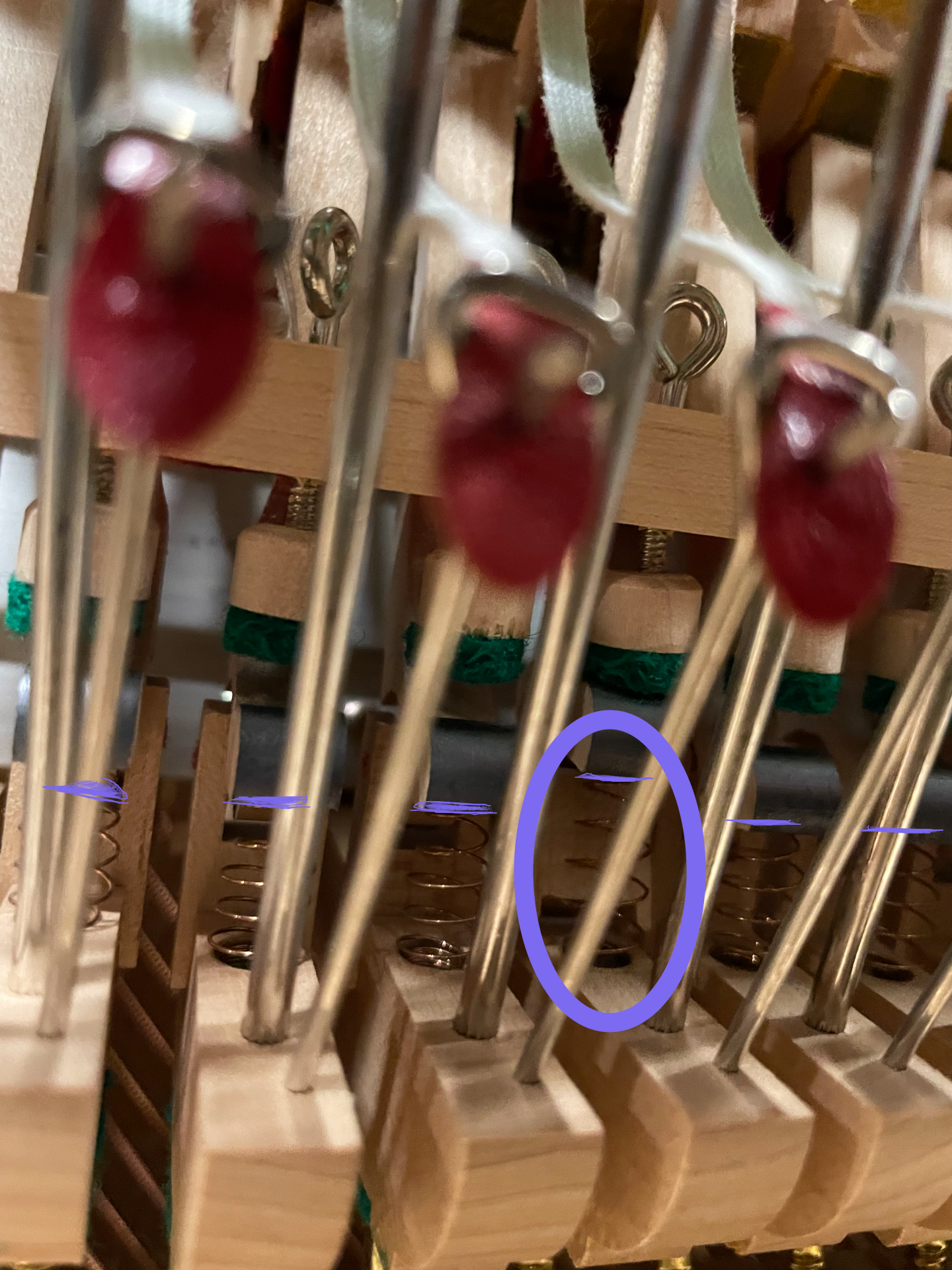 Misaligned Spring in Piano